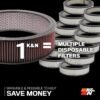 Filtro de aire K&N para Chevrolet S10 Blazer, Astro, GMC Safari, GMC S15 Jimmy y GMC Sonoma - imagen 7