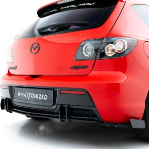 Juego tuning Splitters Laterales Traseros + Aletines Mazda 3 MPS Mk1 Versión UE - Maxton Design