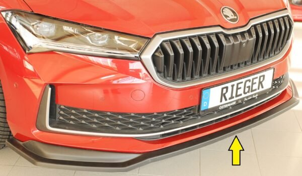 Espadín de spoiler Rieger para paragolpes delantero original Skoda Superb IV