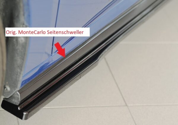 Faldón lateral MonteCarlo izquierdo para Skoda Fabia (PJ), negro brillante