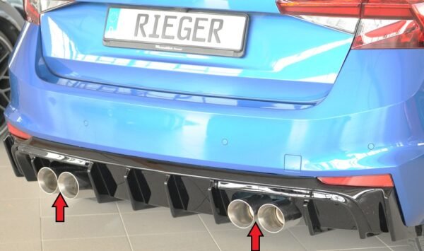 Tubo de escape deportivo FOX doble 4x90 mm para Skoda Fabia (PJ)
