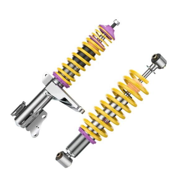 Suspensión roscada KW V1 inox para Audi 80 y Audi 80 Avant, con tornillo M14 en el puntal delantero, referencia 10210016