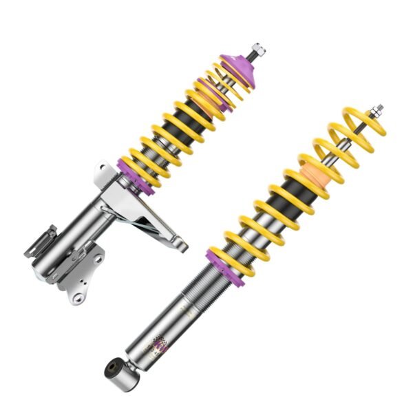 Suspensión roscada KW V1 inox para Audi 80, Audi 90 y Audi Coupé, con tornillo M12 en el puntal delantero, referencia 10