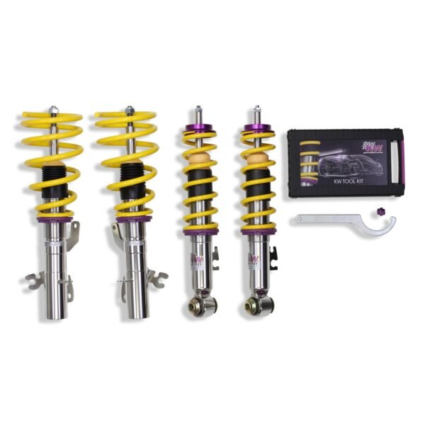 Suspensión roscada KW V3 inox para MINI Coupé R58 y Roadster R59 · carga del. 861–905 kg