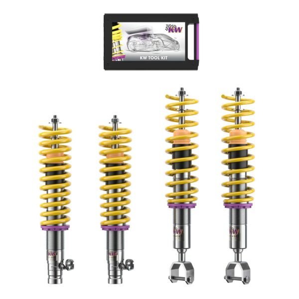 Suspensión roscada KW V3 inox para Honda Civic, con sujeción de horquilla trasera