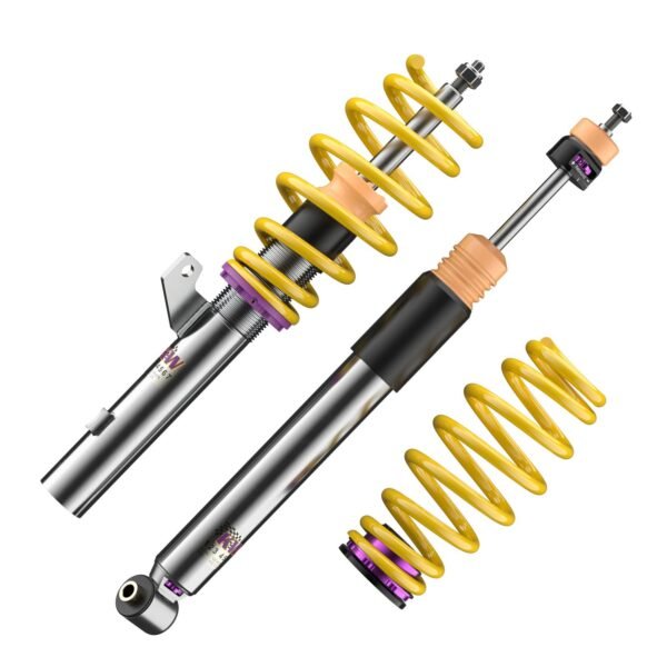 Suspensión roscada KW V3 inox para Audi A3 y VW Golf VIII · carga del. 1036–1100 kg