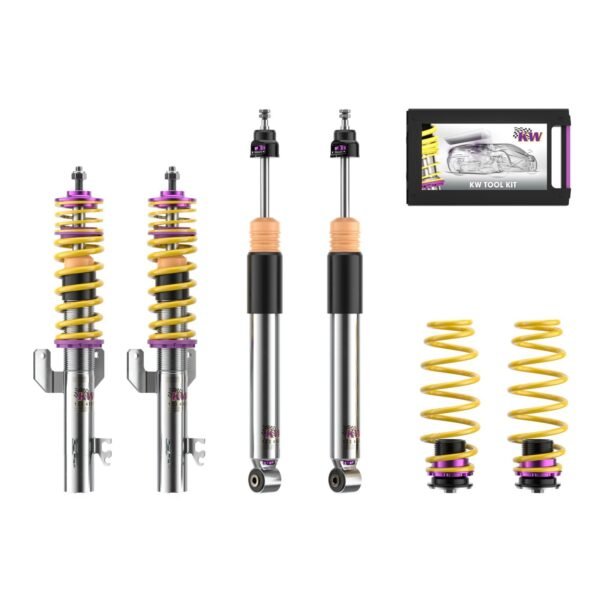 Suspensión roscada KW V3 inox para Audi A1, SEAT Ibiza y VW Polo