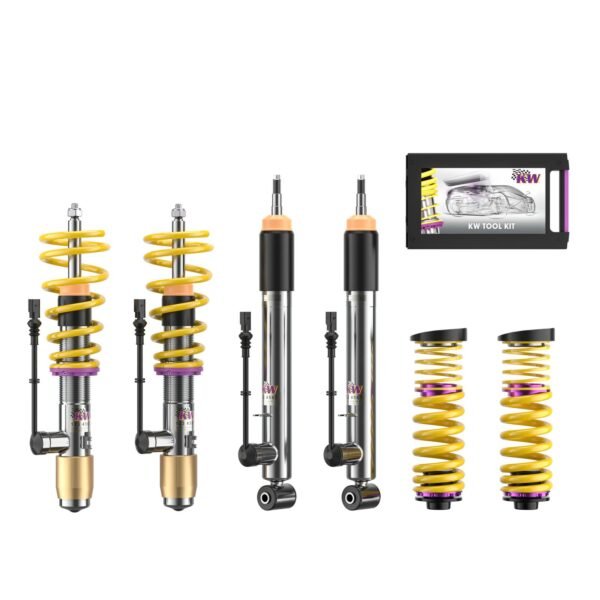 Imagen orientativa oficial de la gama Suspensión roscada KW DDC ECU para BMW Serie 1 y Serie 2 sin amortiguación electrónica, referencia 39020019