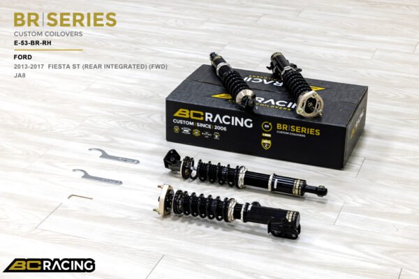 Suspensión roscada BC Racing BR para Ford Fiesta ST, generación JA8, tracción delantera, montaje trasero integrado (2013-2017)