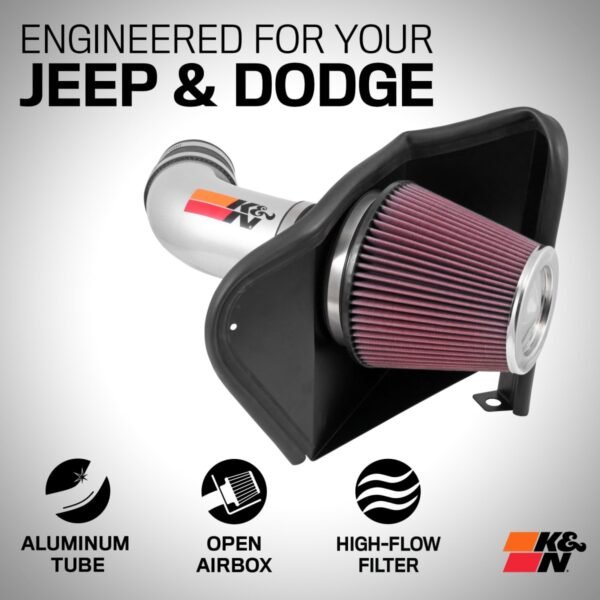 Admisión de aire K&N para Jeep Grand Cherokee, Grand Cherokee IV y Dodge Durango - imagen 3