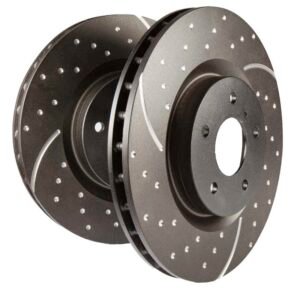 Juego de discos de freno delanteros EBC GD Turbo Grooved para Abarth Grande Punto y Punto Evo · diámetro 305 · altura 45